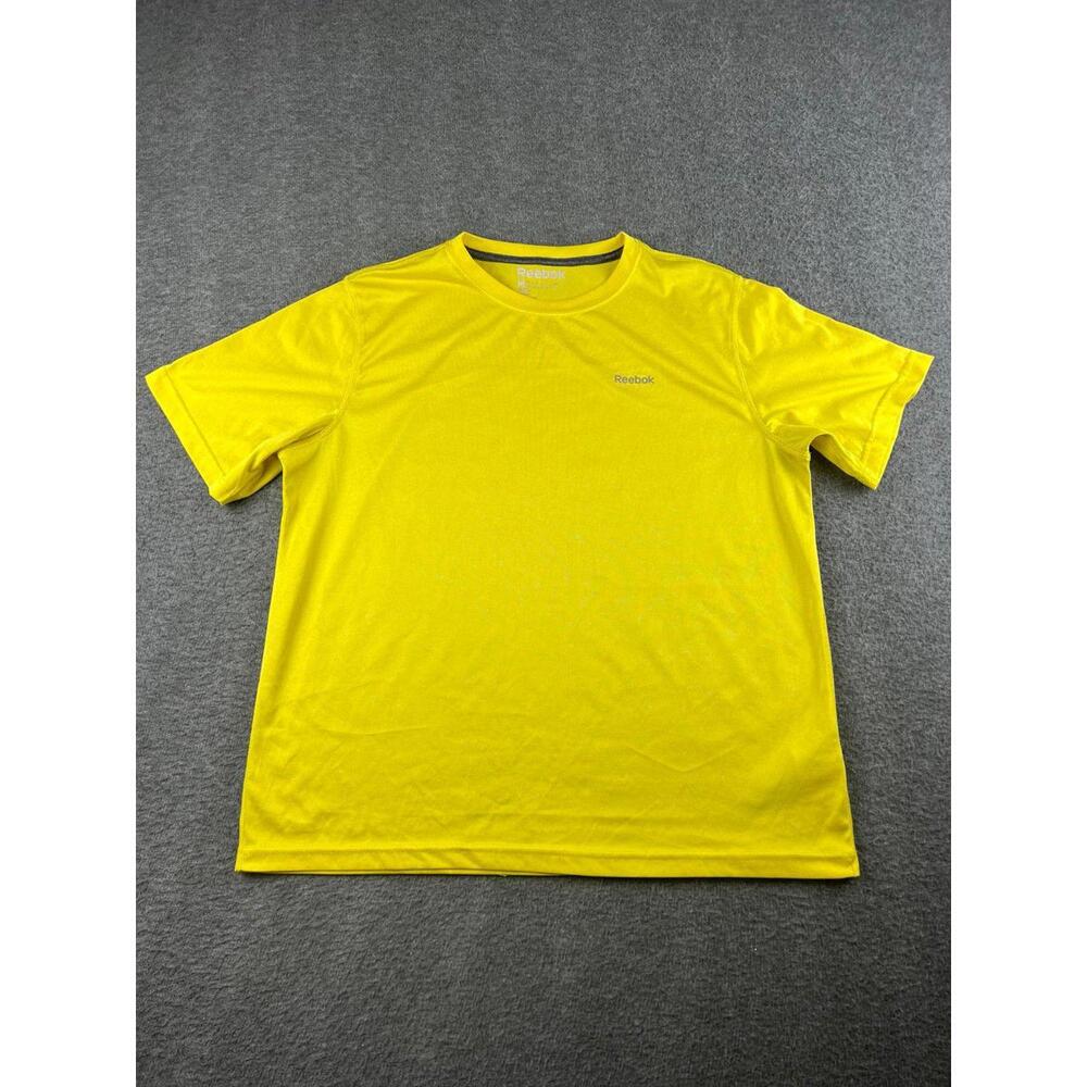Reebok Men's Yellow‎ Short Sleeve Activewear T-Shirt Size Medium